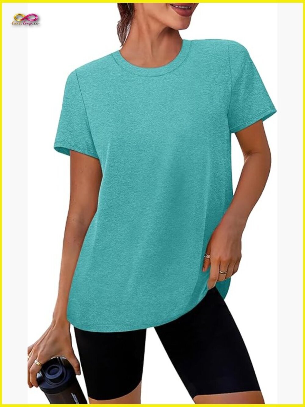Short Sleeve Athletic T-Shirt for Women Moisture Wicking UPF 50 Yoga Running